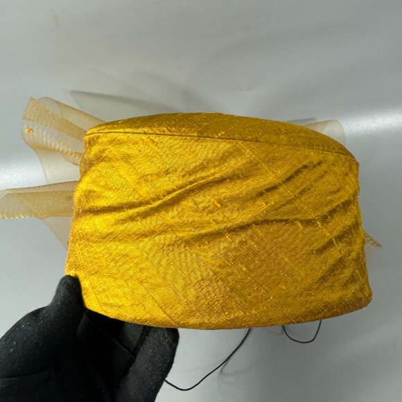 Chic Gold Fascinator Hat with Floral Accent main image 9